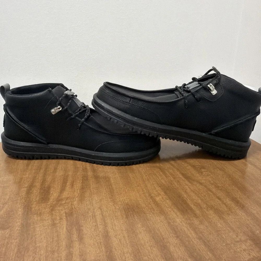 Hey Dude Bradley Chukka Classic Comfort Easy On Boots Men's 11 Black Leather